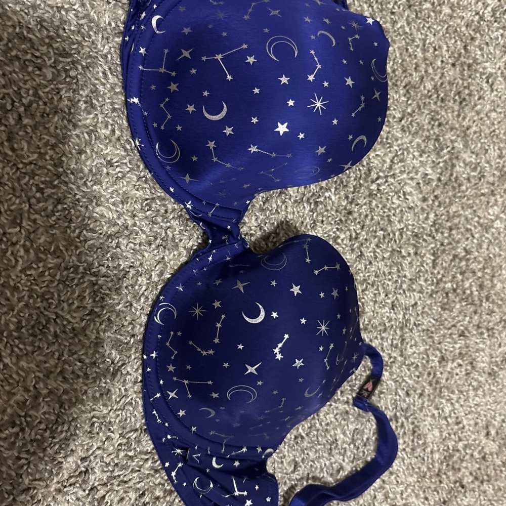 Victoria's Secret Royal Blue Bra with Galaxy Print